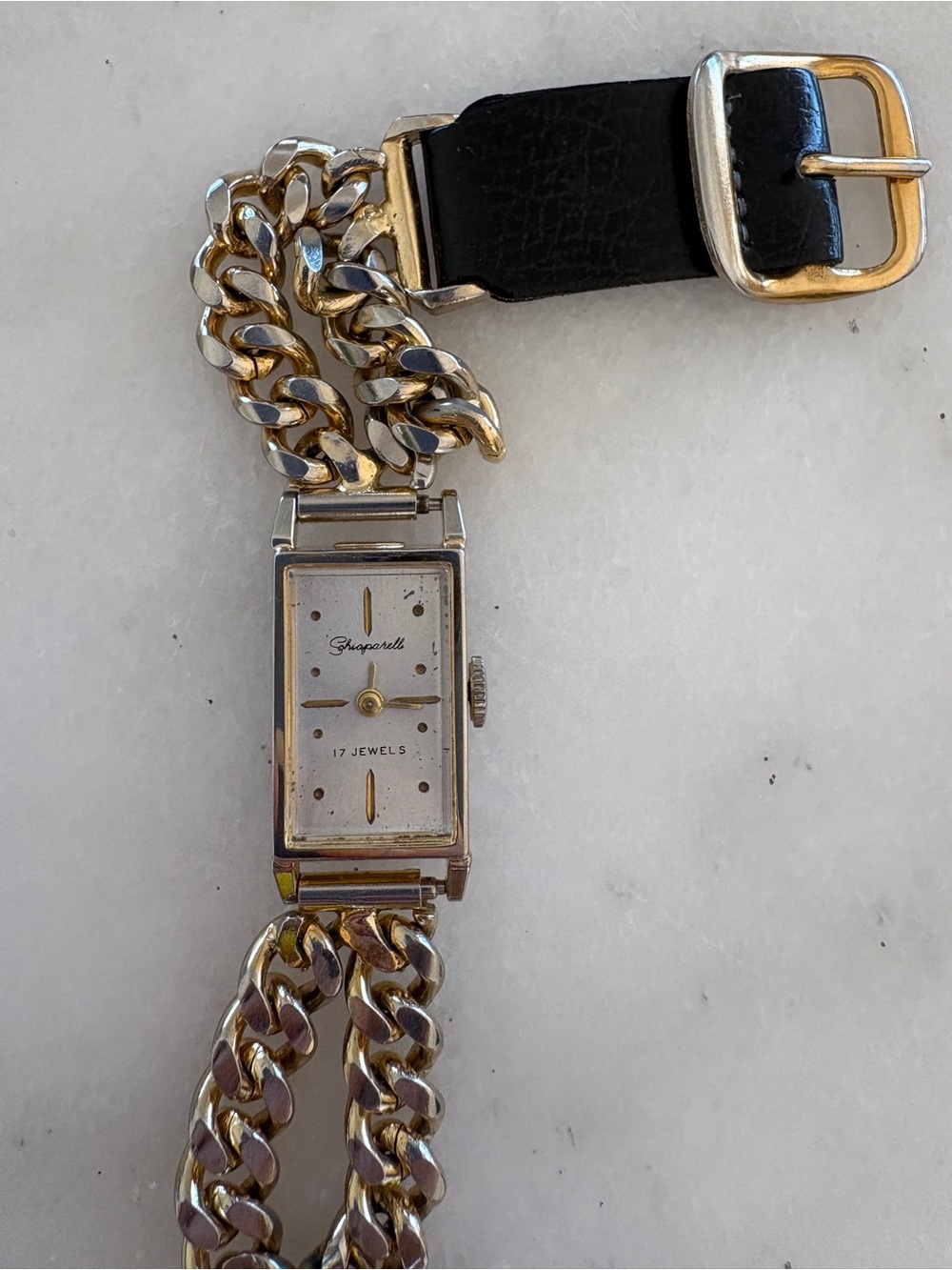 Schiaparelli Gold-Tone Chain Link Women's Watch